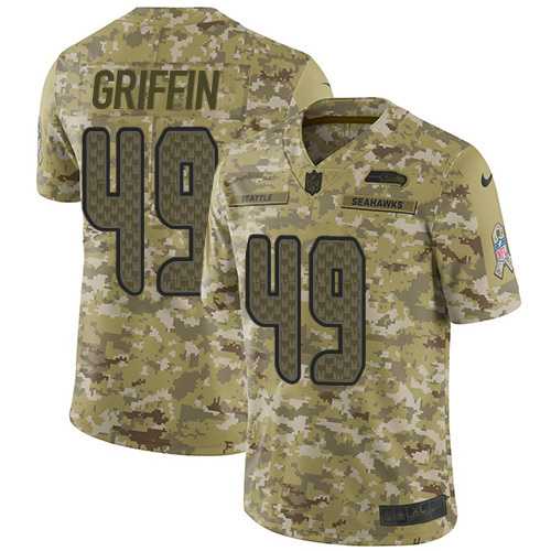 Youth Nike Seattle Seahawks #49 Shaquem Griffin Camo Stitched NFL Limited 2018 Salute to Service Jersey