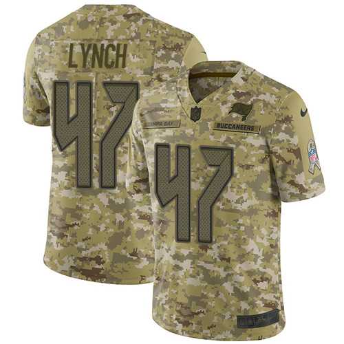 Youth Nike Tampa Bay Buccaneers #47 John Lynch Camo Stitched NFL Limited 2018 Salute to Service Jersey