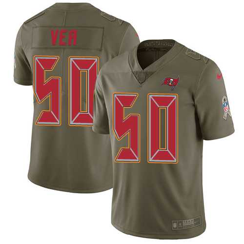 Youth Nike Tampa Bay Buccaneers #50 Vita Vea Olive Stitched NFL Limited 2017 Salute to Service Jersey