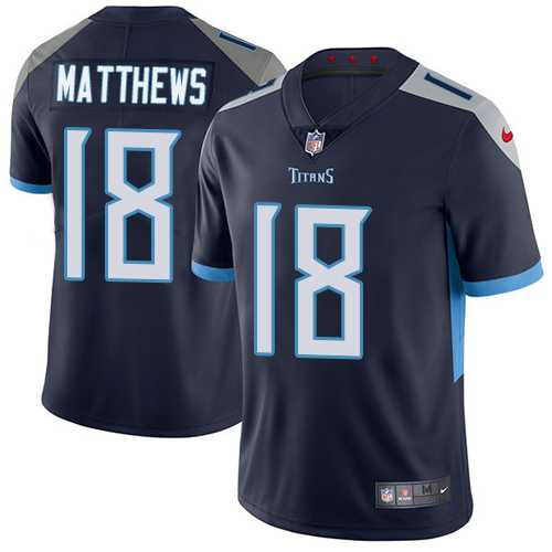 Youth Nike Tennessee Titans #18 Rishard Matthews Navy Blue Alternate Stitched NFL Vapor Untouchable Limited Jersey