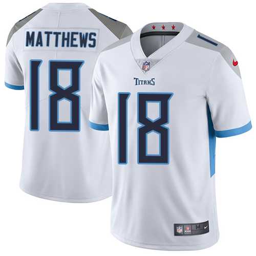 Youth Nike Tennessee Titans #18 Rishard Matthews White Stitched NFL Vapor Untouchable Limited Jersey