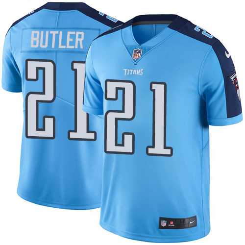 Youth Nike Tennessee Titans #21 Malcolm Butler Light Blue Stitched NFL Limited Rush Jersey