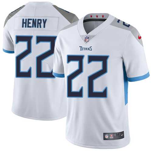 Youth Nike Tennessee Titans #22 Derrick Henry White Stitched NFL Vapor Untouchable Limited Jersey