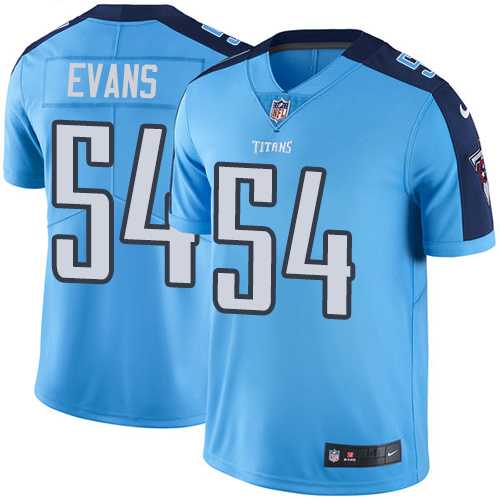 Youth Nike Tennessee Titans #54 Rashaan Evans Light Blue Stitched NFL Limited Rush Jersey