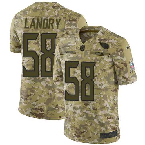 Youth Nike Tennessee Titans #58 Harold Landry Camo Stitched NFL Limited 2018 Salute to Service Jersey