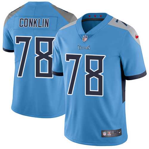 Youth Nike Tennessee Titans #78 Jack Conklin Light Blue Team Color Stitched NFL Vapor Untouchable Limited Jersey
