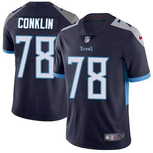 Youth Nike Tennessee Titans #78 Jack Conklin Navy Blue Alternate Stitched NFL Vapor Untouchable Limited Jersey