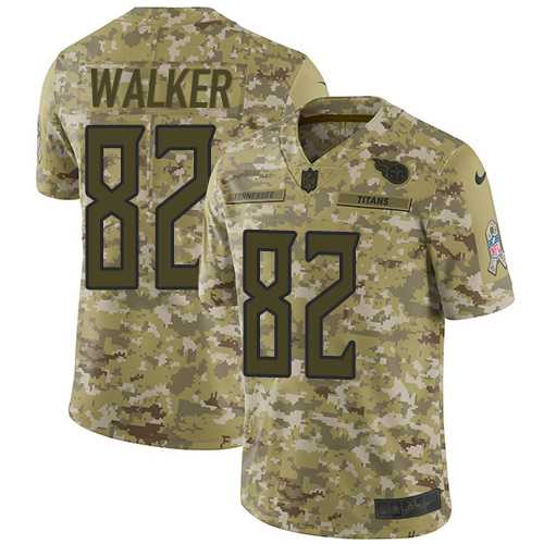 Youth Nike Tennessee Titans #82 Delanie Walker Camo Stitched NFL Limited 2018 Salute to Service Jersey