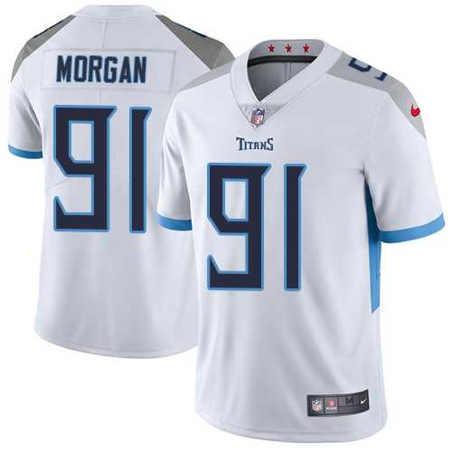 Youth Nike Tennessee Titans #91 Derrick Morgan White Stitched NFL Vapor Untouchable Limited Jersey