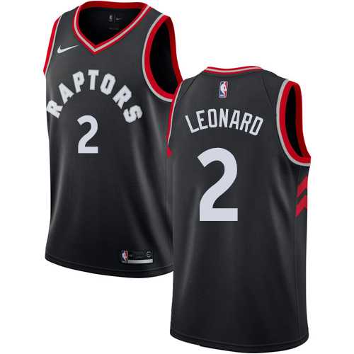 Youth Nike Toronto Raptors #2 Kawhi Leonard Black NBA Swingman Statement Edition Jersey