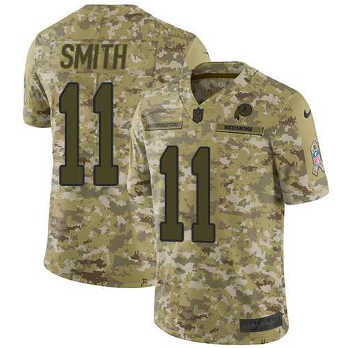 Youth Nike Washington Redskins #11 Alex Smith Camo Stitched NFL Limited 2018 Salute to Service Jersey