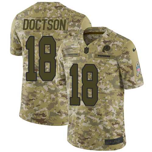 Youth Nike Washington Redskins #18 Josh Doctson Camo Stitched NFL Limited 2018 Salute to Service Jersey