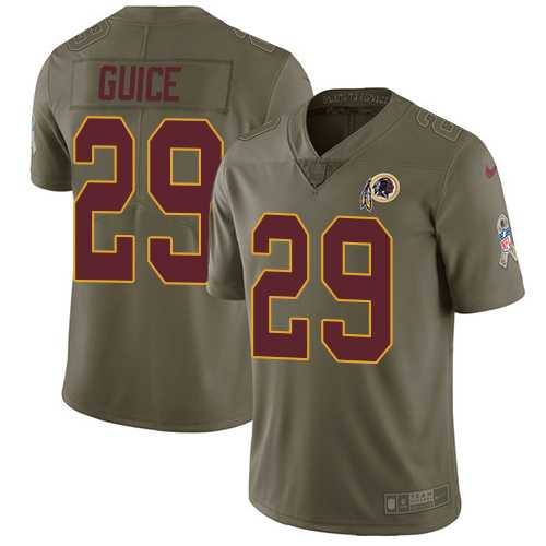 Youth Nike Washington Redskins #29 Derrius Guice Olive Stitched NFL Limited 2017 Salute to Service Jersey