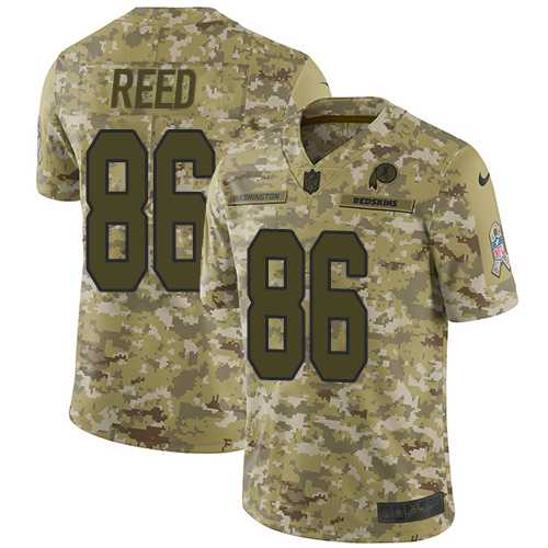 Youth Nike Washington Redskins #86 Jordan Reed Camo Stitched NFL Limited 2018 Salute to Service Jersey