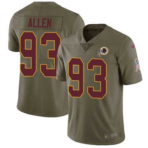 Youth Nike Washington Redskins #93 Jonathan Allen Olive Stitched NFL Limited 2017 Salute to Service Jersey