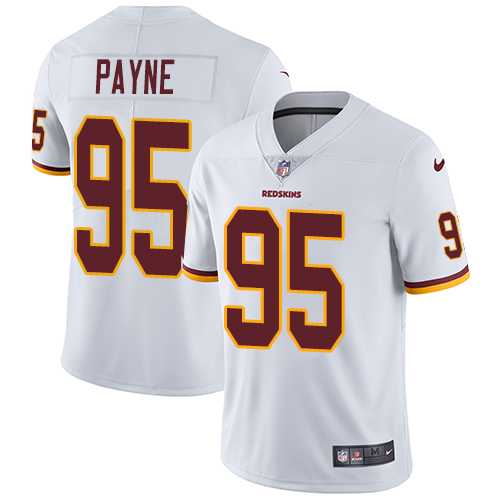 Youth Nike Washington Redskins #95 Da'Ron Payne White Stitched NFL Vapor Untouchable Limited Jersey