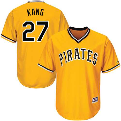 Youth Pittsburgh Pirates #27 Jung-ho Kang Gold Cool Base Stitched MLB