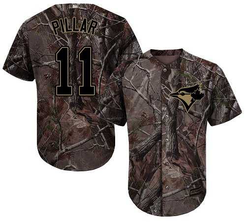 Youth Toronto Blue Jays #11 Kevin Pillar Camo Realtree Collection Cool Base Stitched MLB Jersey