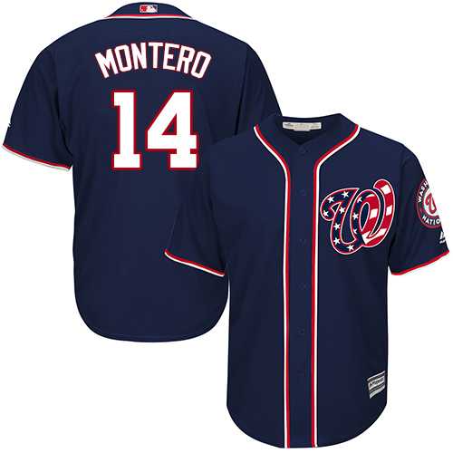 Youth Washington Nationals #14 Miguel Montero Navy Blue Cool Base Stitched MLB