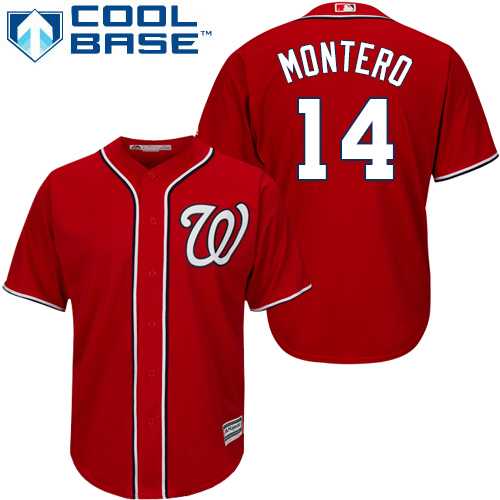Youth Washington Nationals #14 Miguel Montero Red Cool Base Stitched MLB