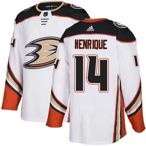 Men's Adidas Anaheim Ducks #14 Adam Henrique White Road Authentic Stitched NHL Jersey