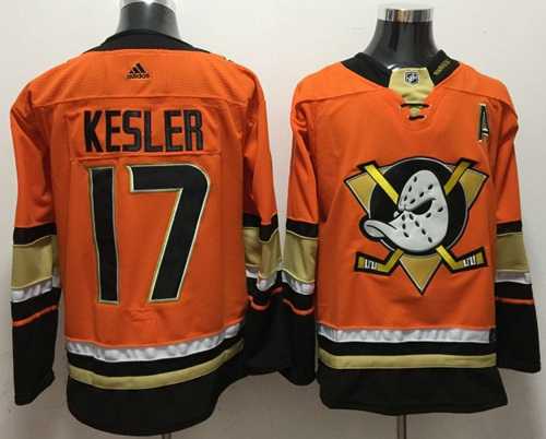 Men's Adidas Anaheim Ducks #17 Ryan Kesler Orange Authentic Stitched NHL Jersey
