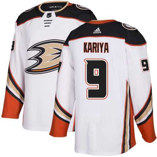 Men's Adidas Anaheim Ducks #9 Paul Kariya White Road Authentic Stitched NHL Jersey