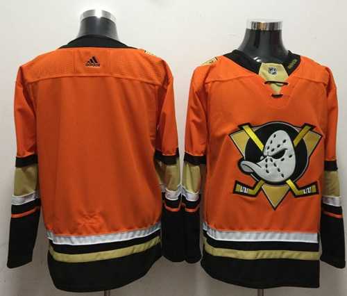 Men's Adidas Anaheim Ducks Blank Orange Authentic Stitched NHL Jersey