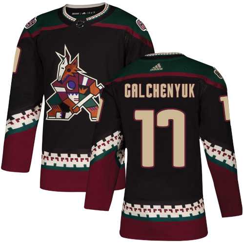 Men's Adidas Arizona Coyotes #17 Alex Galchenyuk Black Alternate Authentic Stitched NHL Jersey
