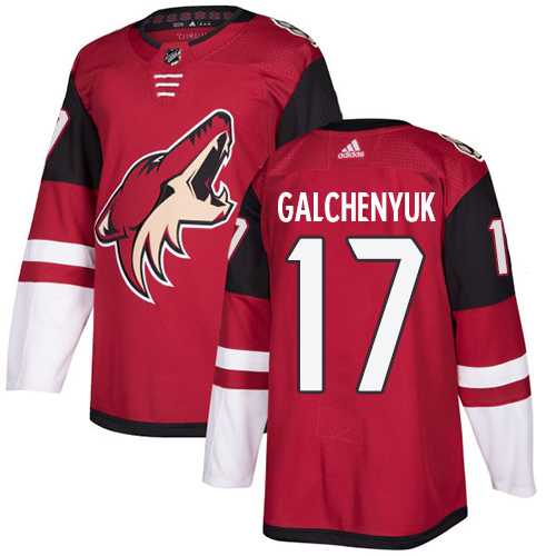 Men's Adidas Arizona Coyotes #17 Alex Galchenyuk Maroon Home Authentic Stitched NHL Jersey