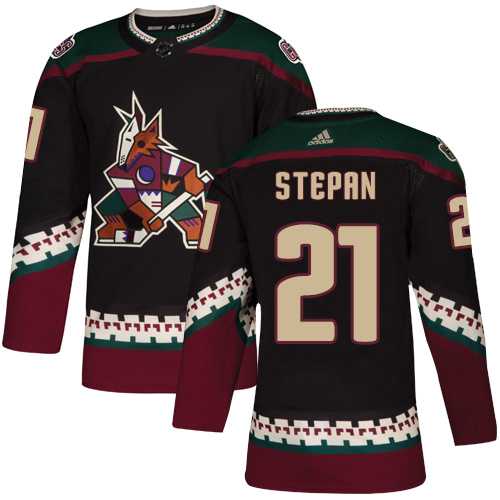 Men's Adidas Arizona Coyotes #21 Derek Stepan Black Alternate Authentic Stitched NHL Jersey