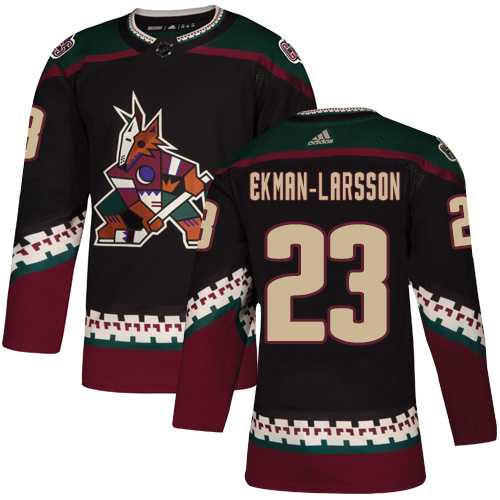 Men's Adidas Arizona Coyotes #23 Oliver Ekman-Larsson Black Alternate Authentic Stitched NHL Jersey Men's Adidas Arizona Coyotes #23 Oliver Ekman-Larsson Black Alternate Authentic Stitched NHL Jersey