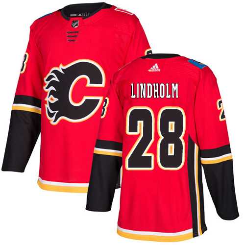 Men's Adidas Calgary Flames #28 Elias Lindholm Red Home Authentic Stitched NHL Jersey Men's Adidas Calgary Flames #28 Elias Lindholm Red Home Authentic Stitched NHL Jersey