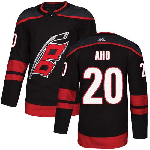 Men's Adidas Carolina Hurricanes #20 Sebastian Aho Black Alternate Authentic Stitched NHL Jersey
