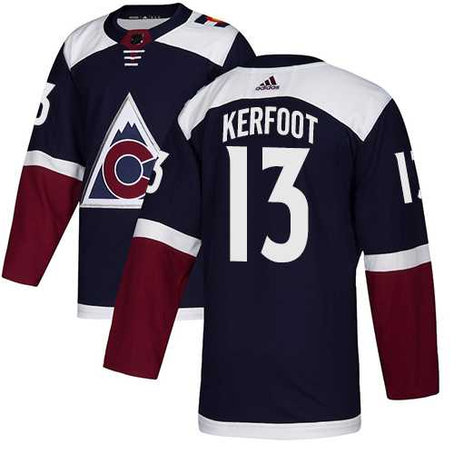 Men's Adidas Colorado Avalanche #13 Alexander Kerfoot Navy Alternate Authentic Stitched NHL Jersey