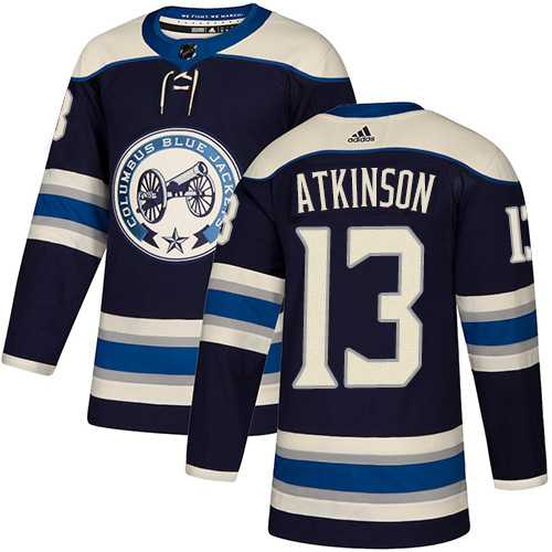 Men's Adidas Columbus Blue Jackets #13 Cam Atkinson Navy Alternate Authentic Stitched NHL Jersey