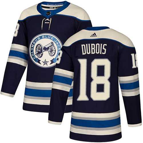 Men's Adidas Columbus Blue Jackets #18 Pierre-Luc Dubois Navy Alternate Authentic Stitched NHL Jersey