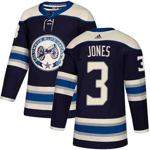 Men's Adidas Columbus Blue Jackets #3 Seth Jones Navy Alternate Authentic Stitched NHL Jersey