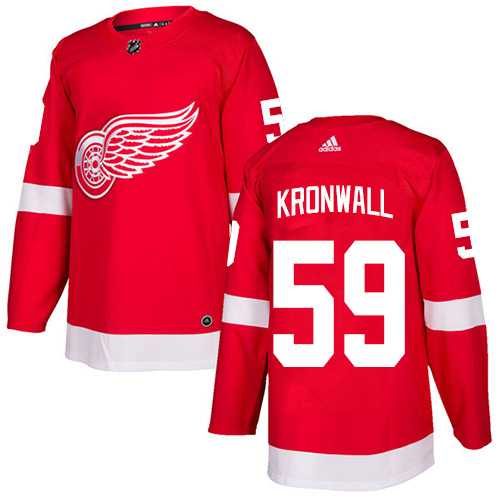 Men's Adidas Detroit Red Wings #59 Niklas Kronwall Red Home Authentic Stitched Hockey Jersey