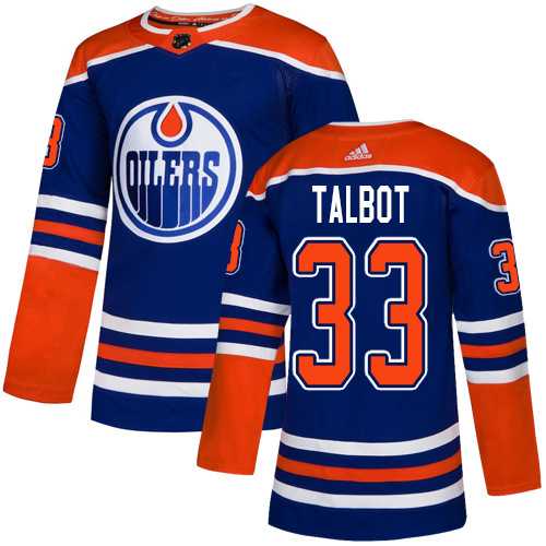 Men's Adidas Edmonton Oilers #33 Cam Talbot Royal Alternate Authentic Stitched NHL Jersey