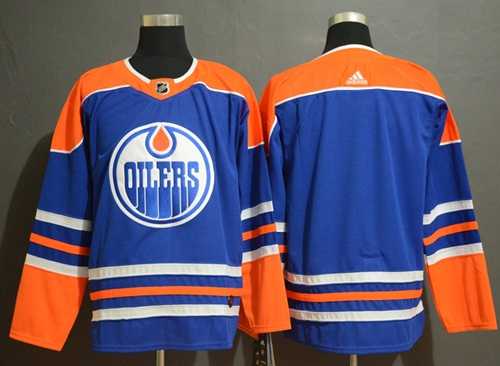 Men's Adidas Edmonton Oilers Blank Royal Alternate Authentic Stitched NHL Jersey