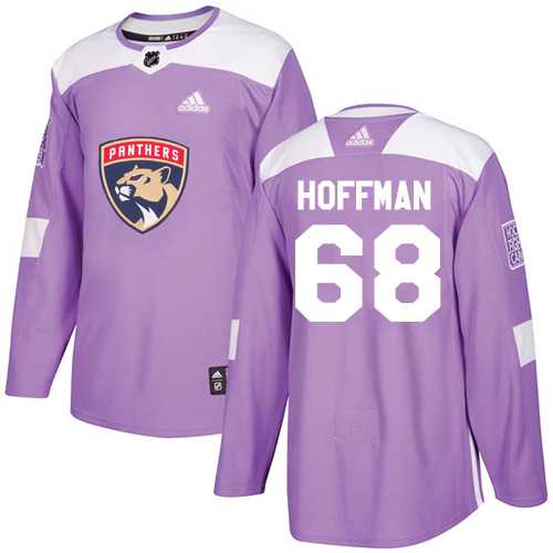 Men's Adidas Florida Panthers #68 Mike Hoffman Purple Authentic Fights Cancer Stitched NHL Jersey