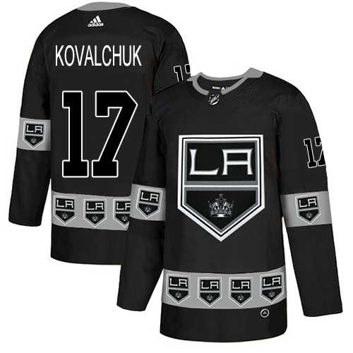 Men's Adidas Los Angeles Kings #17 Ilya Kovalchuk Black Authentic Team Logo Fashion Stitched NHL Jersey