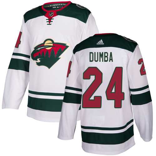 Men's Adidas Minnesota Wild #24 Matt Dumba White Road Authentic Stitched NHL Jersey