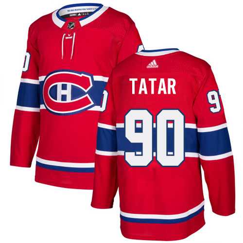 Men's Adidas Montreal Canadiens #90 Tomas Tatar Red Home Authentic Stitched NHL Jersey