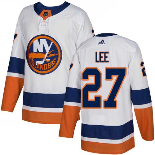Men's Adidas New York Islanders #27 Anders Lee White Road Authentic Stitched NHL Jersey