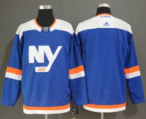 Men's Adidas New York Islanders Blank Blue Alternate Authentic Stitched NHL Jersey
