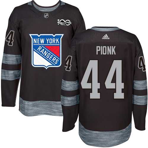 Men's Adidas New York Rangers #44 Neal Pionk Black 1917-2017 100th Anniversary Stitched NHL Jersey