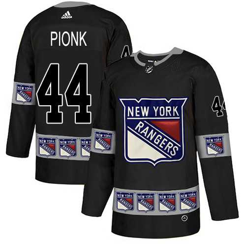 Men's Adidas New York Rangers #44 Neal Pionk Black Authentic Team Logo Fashion Stitched NHL Jersey