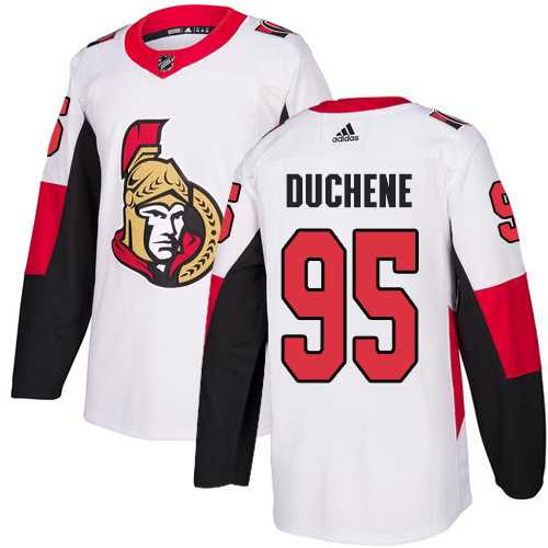 Men's Adidas Ottawa Senators #95 Matt Duchene White Road Authentic Stitched NHL Jersey